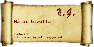 Nánai Gizella névjegykártya