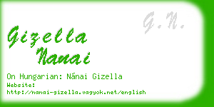 gizella nanai business card