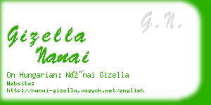 gizella nanai business card